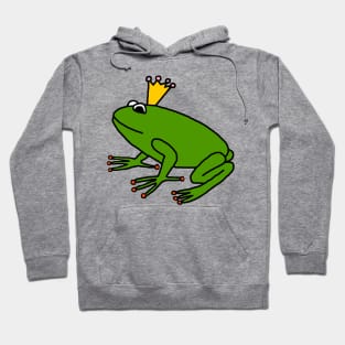 Cute Green Frog Prince with Animals Crown Hoodie